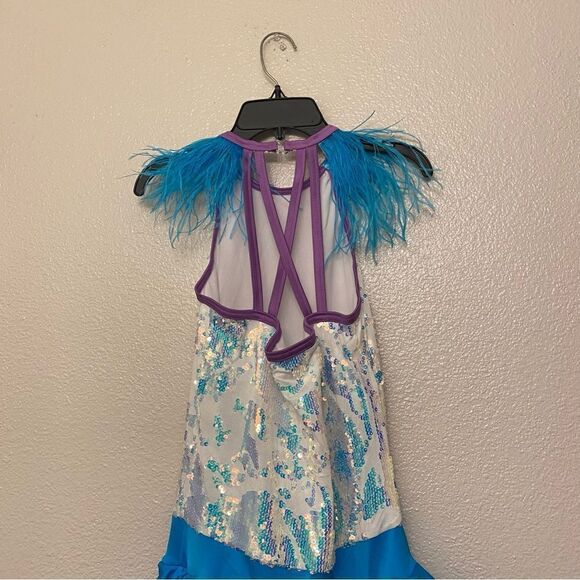 Weissman Dance Costume sassy feather sequin We Are Family 11495 Adult LA, MA - Picture 4 of 15